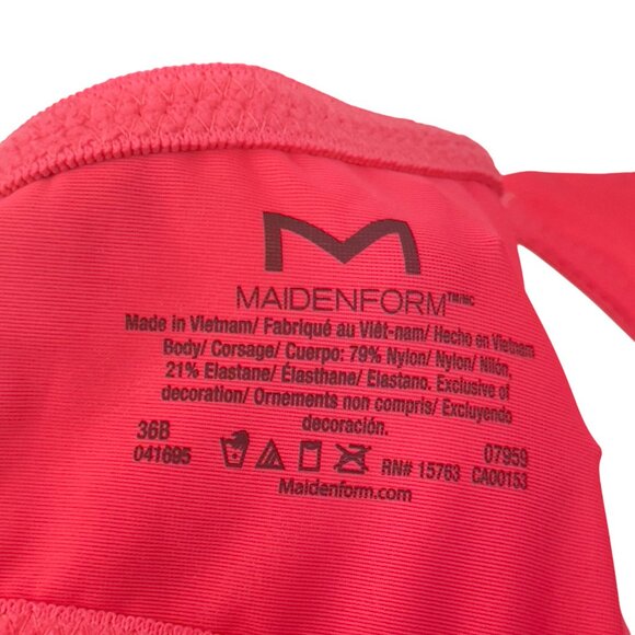 Maidenform Women One Fab Fit T-Shirt Bra SZ 36B Pink Coral Classic - Picture 4 of 8
